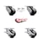 Service Caster 3.25 Inch Glass Filled Nylon Caster Set Roller Bearings 2 Swivel Lock 2 Brake SCC-30CS3420-GFNR-BSL-2-SLB-2 - alternate 7